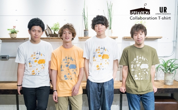 URBAN RESEARCH（アーバンリサーチ）がバンドsumikaとのコラボTシャツを発売